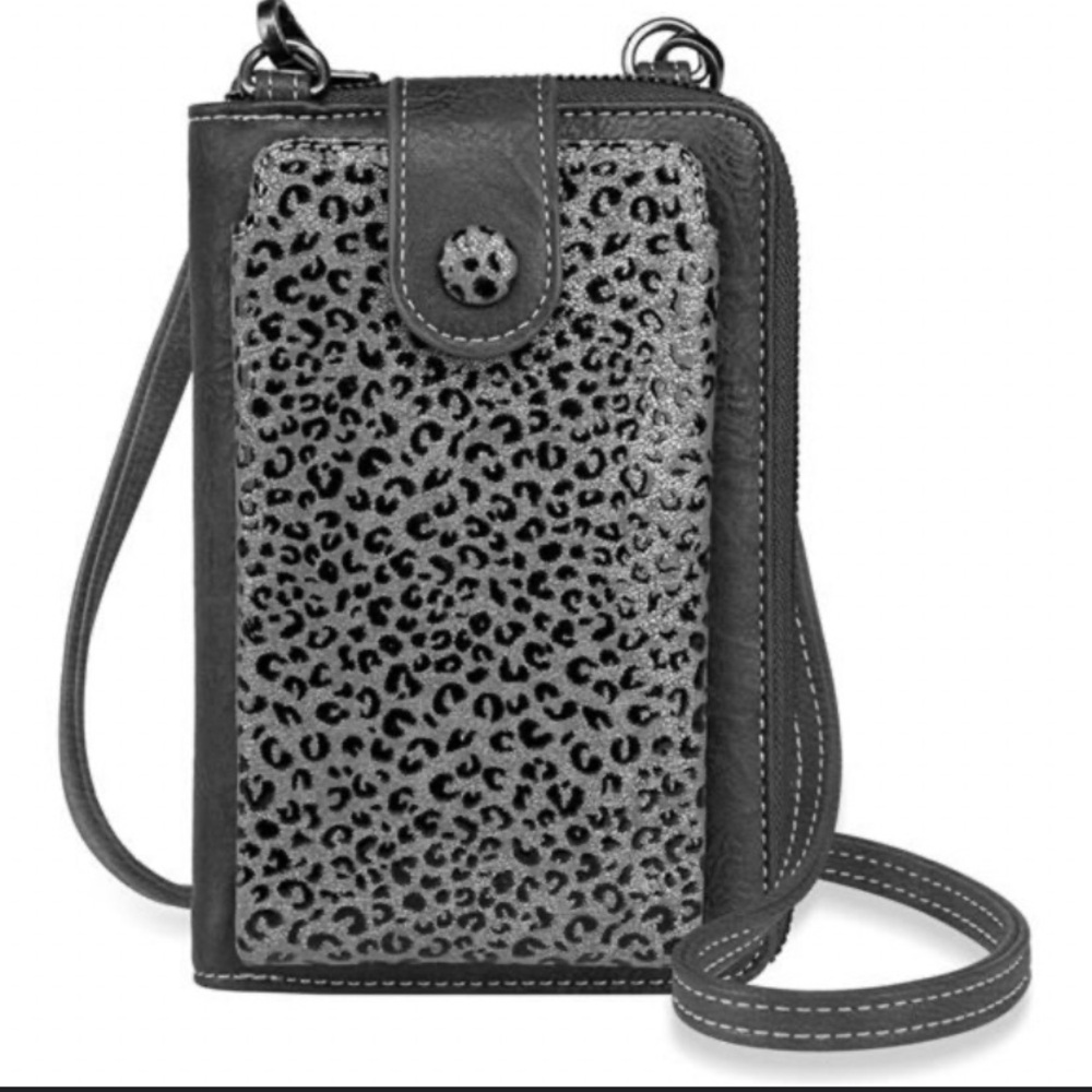 Montana West Leopard Print Phone Case - Black and Gray